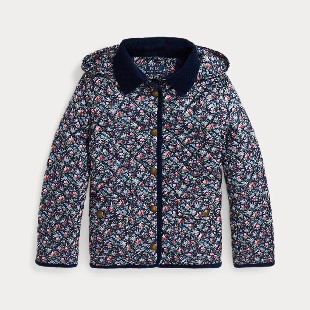 Ralph Lauren Kids Floral Hooded Barn Jacket